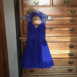 Blue/short length formal dress