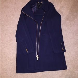 J.Crew navy wool coat. Size 8. Brand new  Tags on.