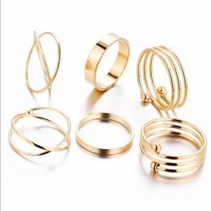 Full Set of 6 - Vintage hollow out rings