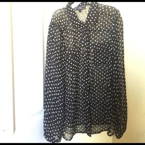 Long sleeve sheer top