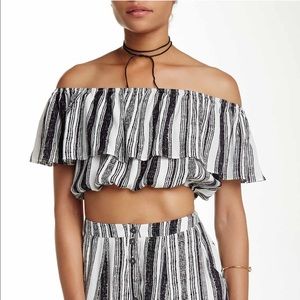 Off Shoulder Crop Top