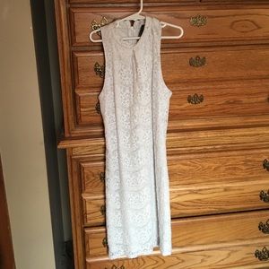 Tight fitted white dress