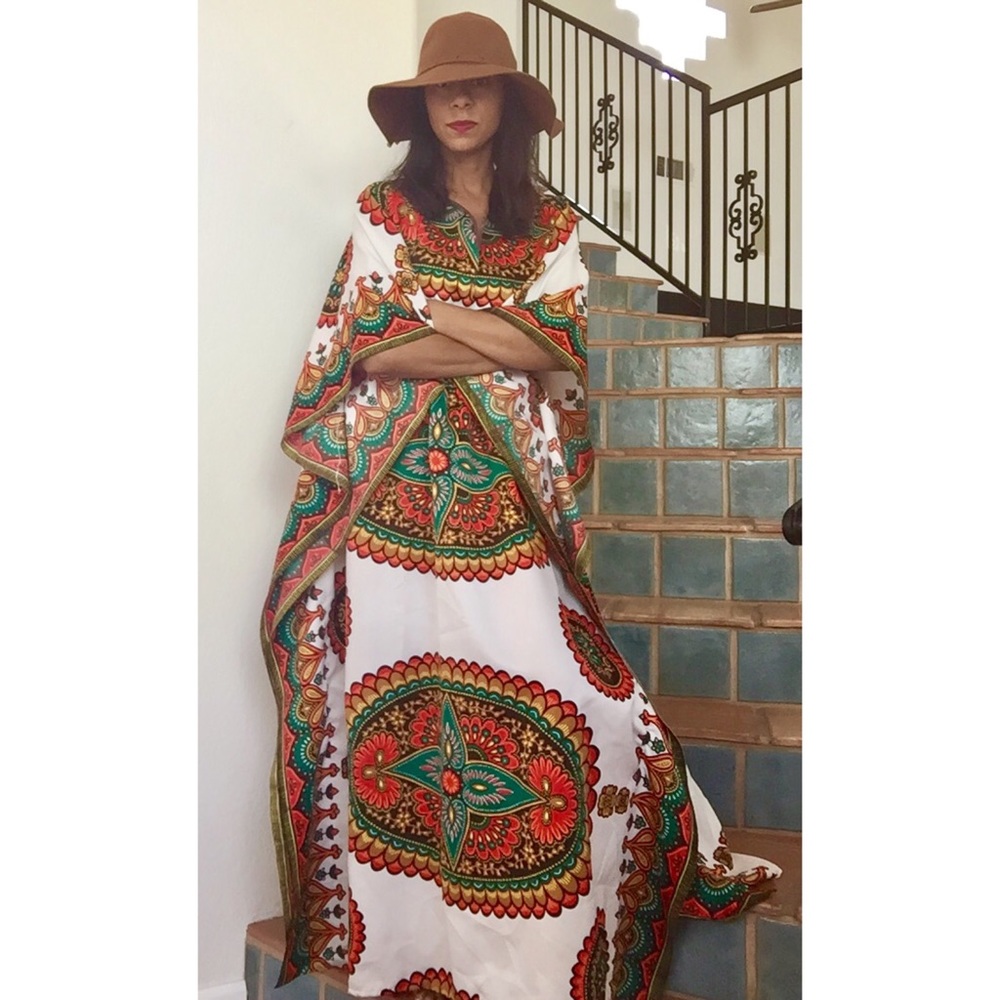 SOLD🌵🌵Host Pick🌵🌵🌵70s Kaftan Dress - Picture 4 of 8