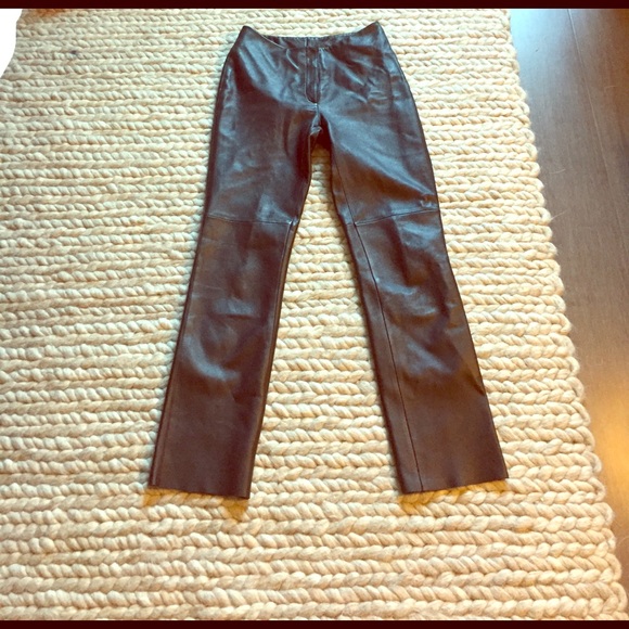 Leather pants straight leg - Picture 1 of 2