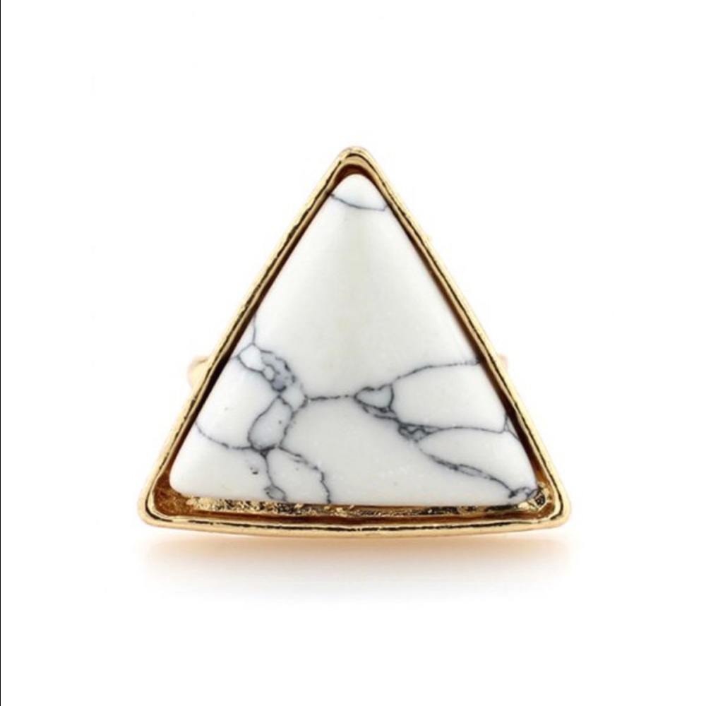Turquoise triangle ring