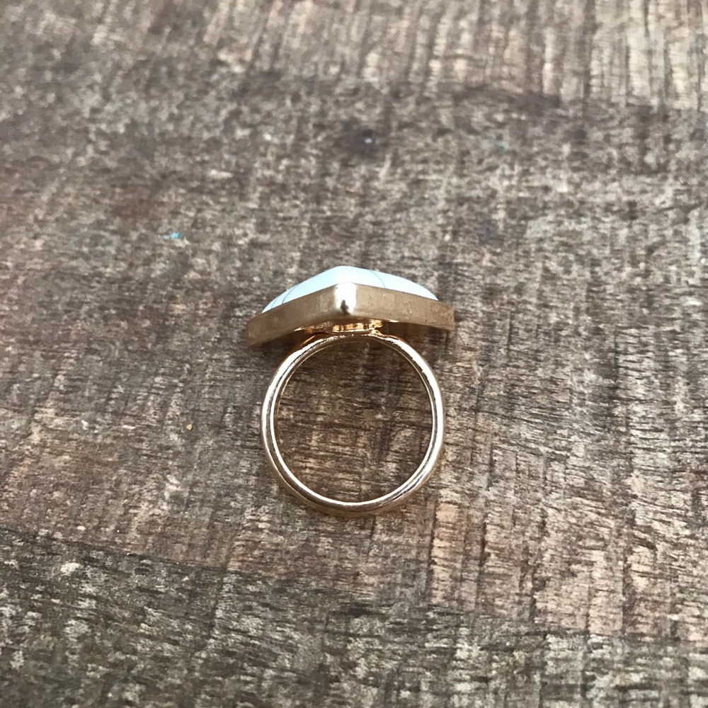 Turquoise triangle ring - Picture 2 of 3