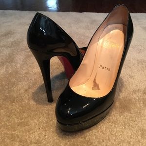 Authentic Christian Louboutin Black Bianca