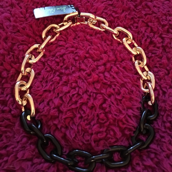 Sam Edelman Jewelry - Sam Edelman thick gold and black chain choker