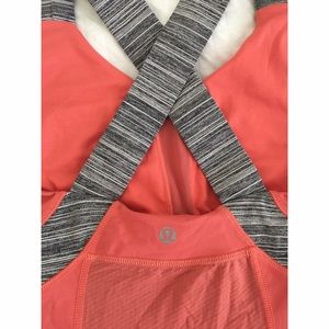 Orange/Grey Lululemon workout tank top