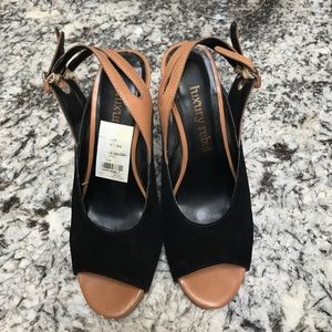 Two Tone Open Toe Heels