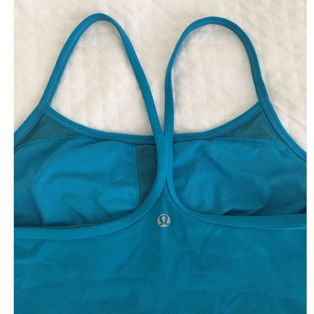 Blue Lululemon workout tank top