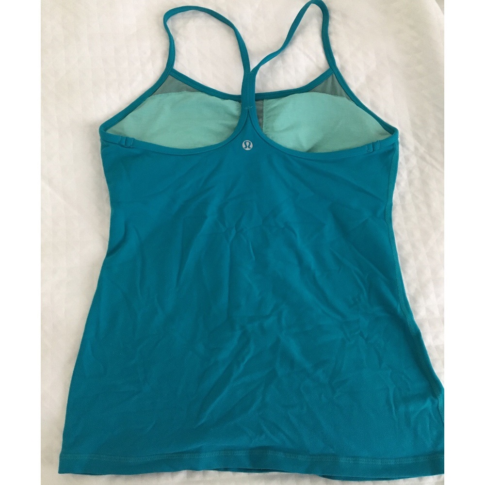 Teal lululemon workout tank top
