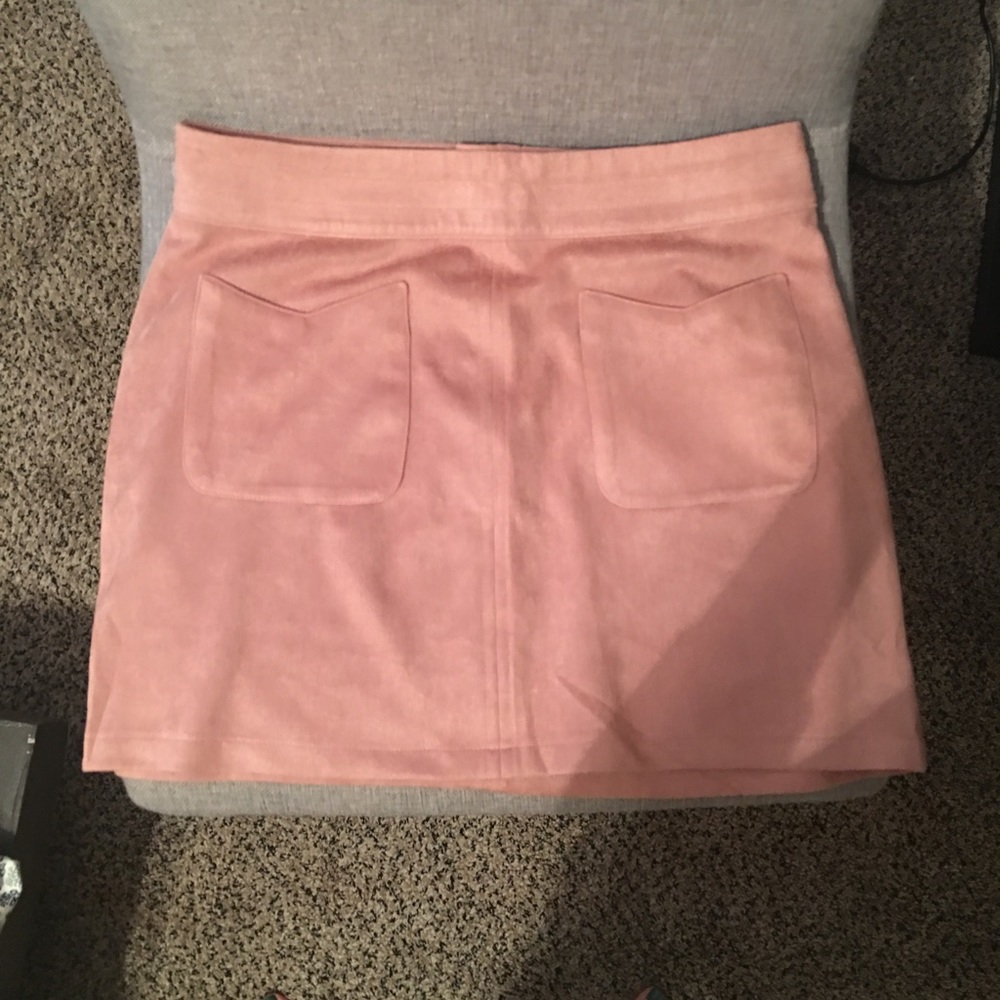 Blush Suede Skirt- PAC SUN