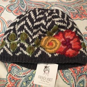 French Knot flower hat