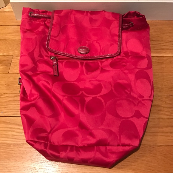 Coach Handbags - Pink Coach print backpack