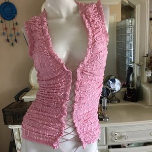 Pink top , small size. Only worn once.