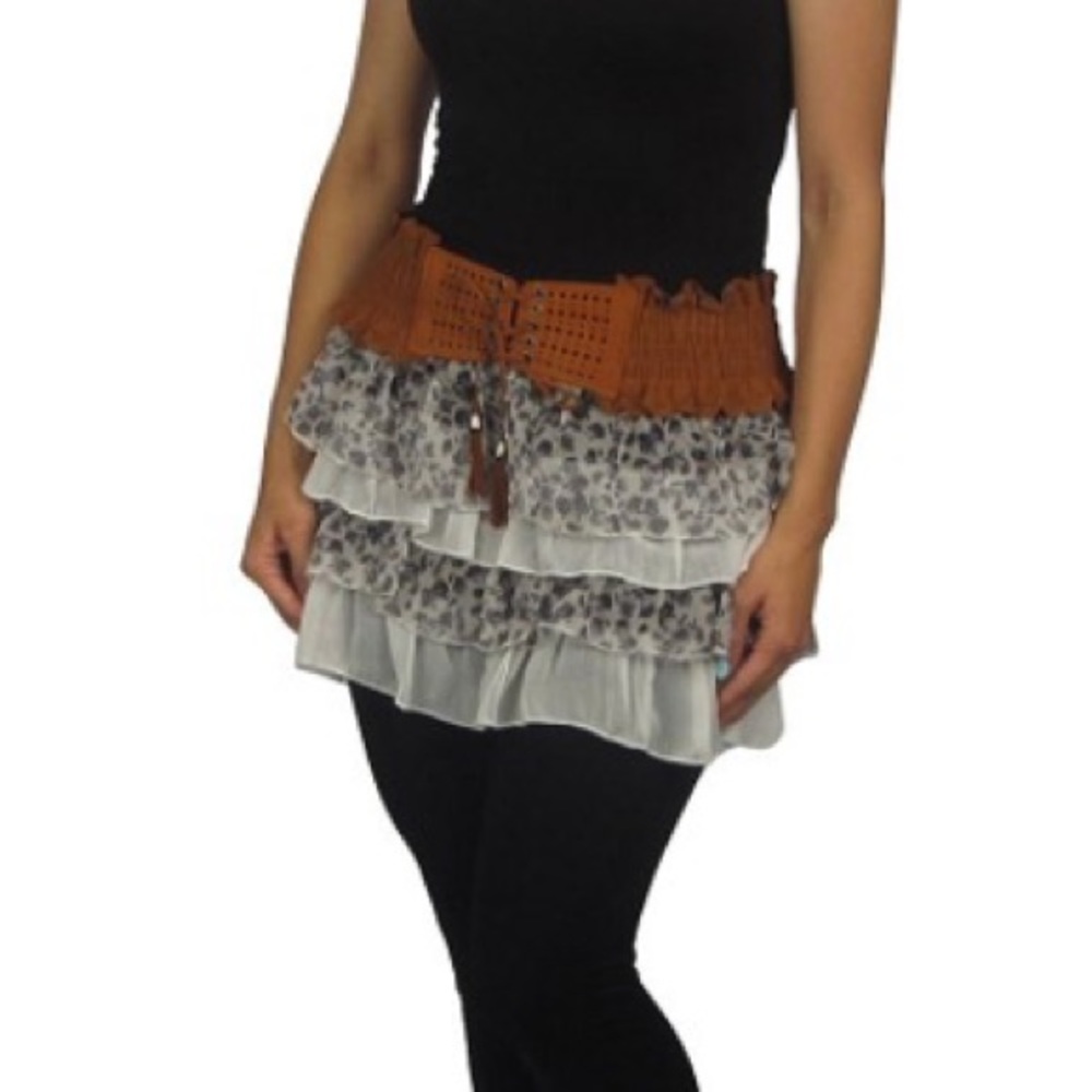 🆕🍄Ruffled Corset Front Floral Print Mini Print