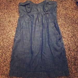 American Eagle Strapless Jean Dress