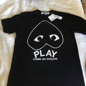 Men's Comme des Garcons PLAY crewneck graphic tee