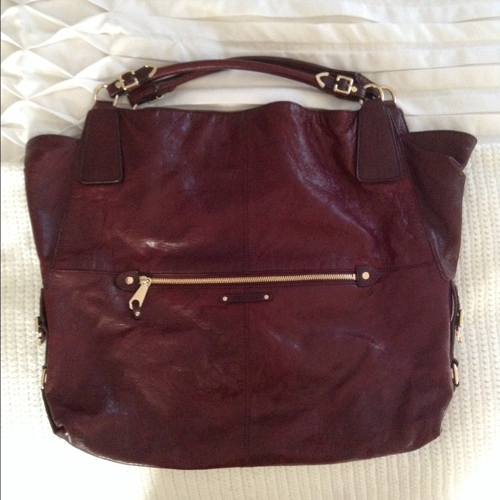 Rebecca Minkoff Burgundy Large Leather Tote Bag
