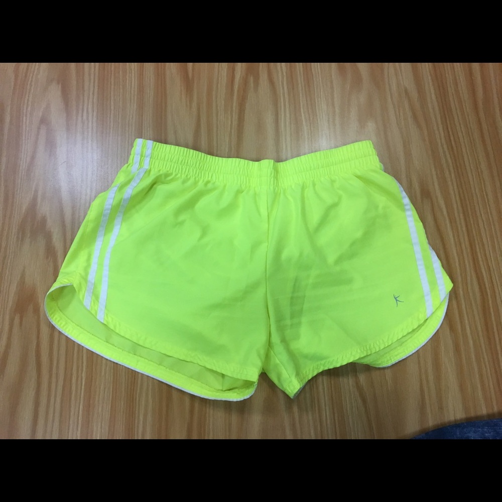 Yellow danskin athletic shorts