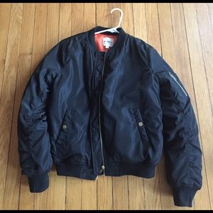 Black bomber jacket