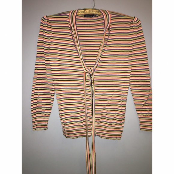 The Limited Sweaters - The Limited Striped Silk Cardigan Sz M The Limited Sweaters - The Limited Striped Silk Cardigan Sz M