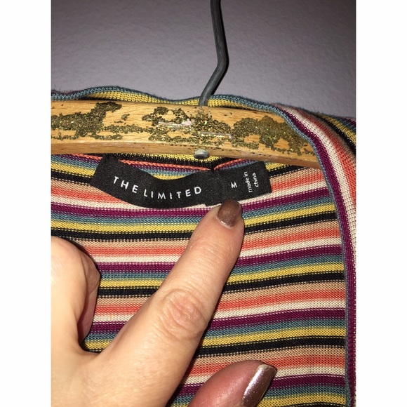 The Limited Sweaters - The Limited Striped Silk Cardigan Sz M The Limited Sweaters - The Limited Striped Silk Cardigan Sz M
