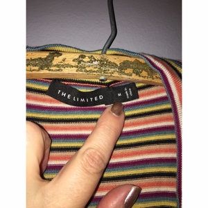 The Limited Sweaters - The Limited Striped Silk Cardigan Sz M The Limited Sweaters - The Limited Striped Silk Cardigan Sz M