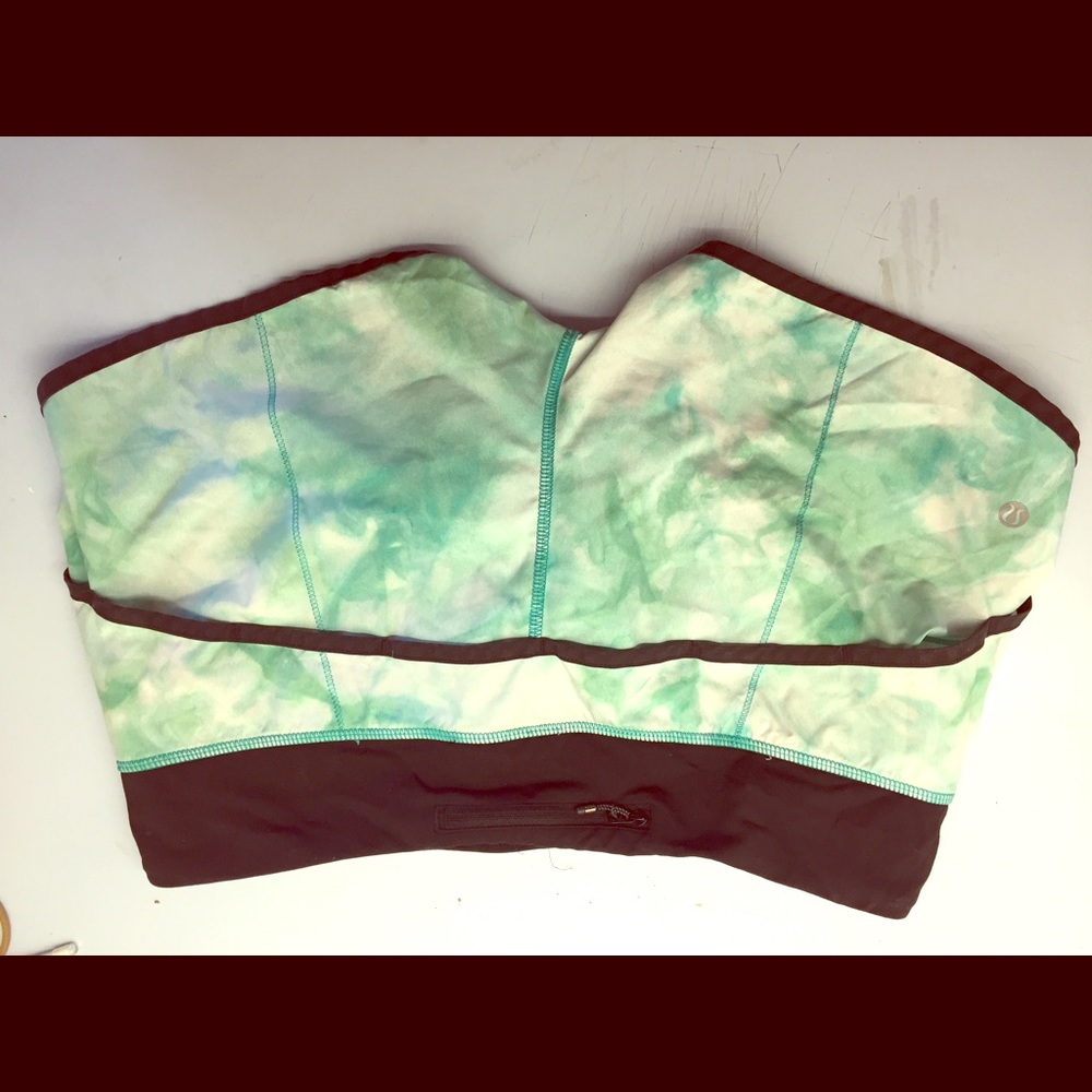 LULU LEMON tie dye seafoam-green shorts