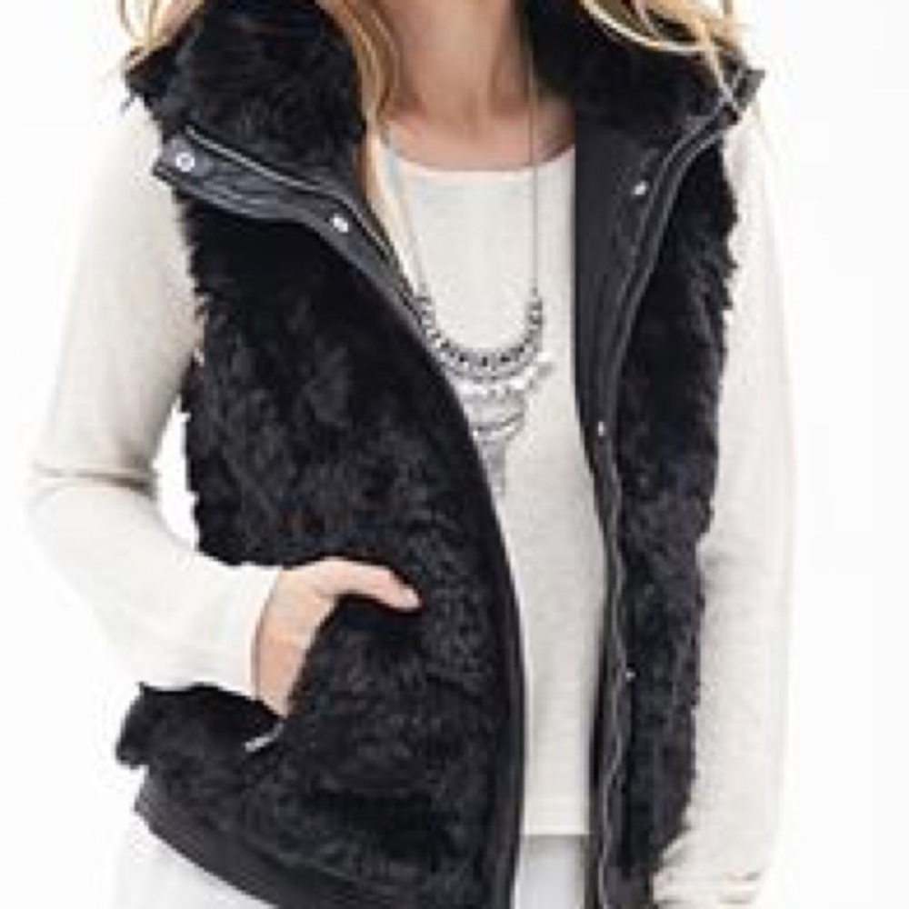 Faux fur vest