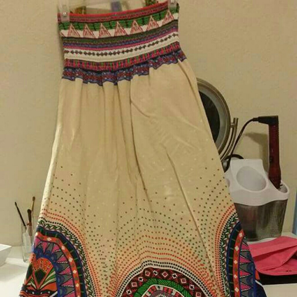 Strapless maxi dress size small