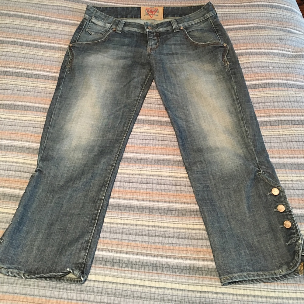Guess Premium Denim Cropped Jeans