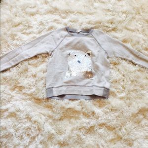 Crewcuts Girls sequin polar bear sweater