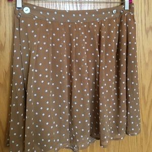 Polka dot yellow skirt