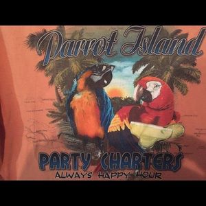 Newport Blue "Parrot Island" t shirt, large