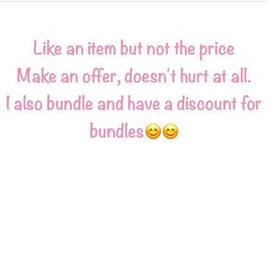 Don't hesitate to make offers😊