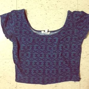 Tribal patterned crop top