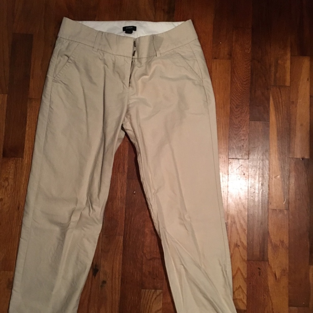 EUC J.Crew City fit khaki crop pants size 4