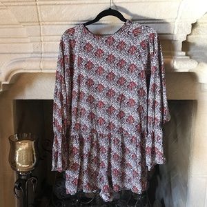 Zara Trafaluc floral Romper, Small/medium