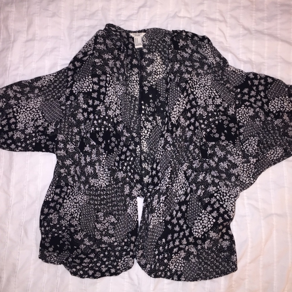 Forever 21 black and white cardigan!