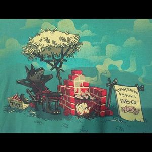 The Big Bad Wolf T Shirt, bbq, mens 3x