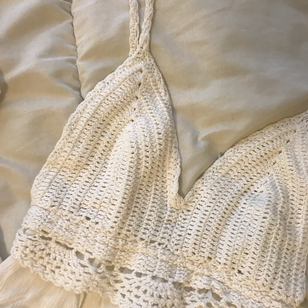 White Crochet Maxi Dress