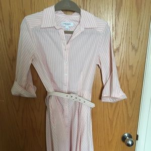 Pink & white striped dress