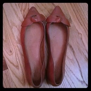 Leather Flats with bow