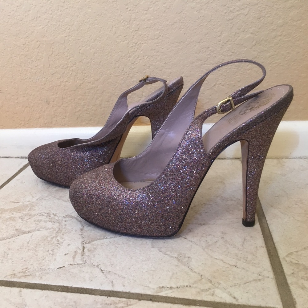Size 8 Pink Glittery Vince Camuto Heels