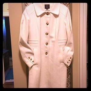 Anne Klein Pea Coat Jacket in Cream