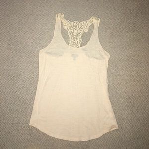Cream colored racer back tank