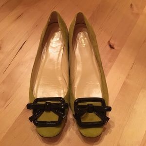 KATE SPADE Chartreuse Suede Flats 8