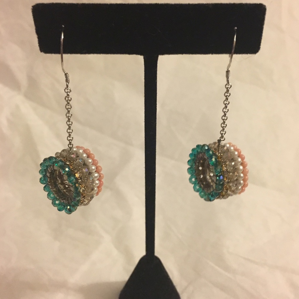 Crystal & Pearl Beaded Earrings